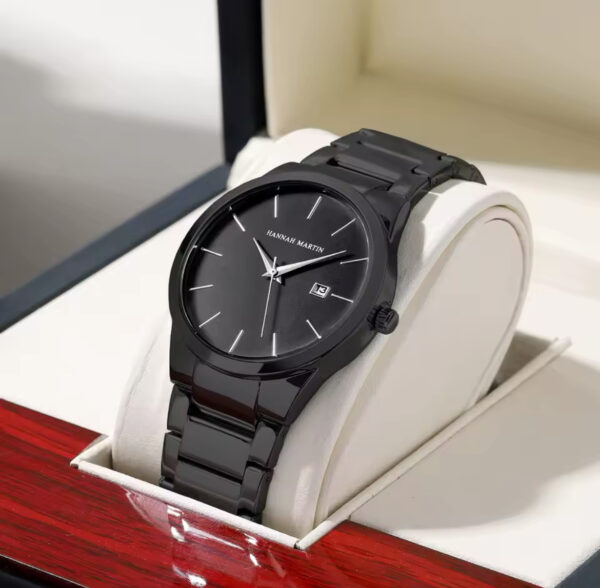 HANNAH MARTIN Luxury watch with box available in black and silver