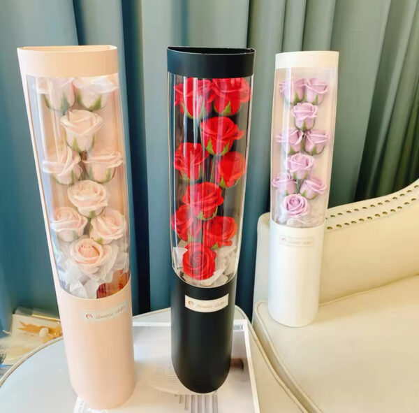 LED | 9 Soap Eternal Rose Flower Bouquet - Image 7