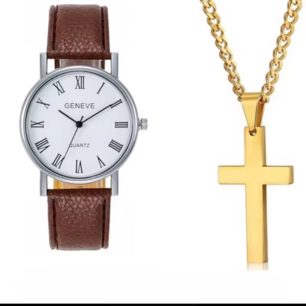 Men’s Watch and Crucifix Necklace available im different colors - Image 3