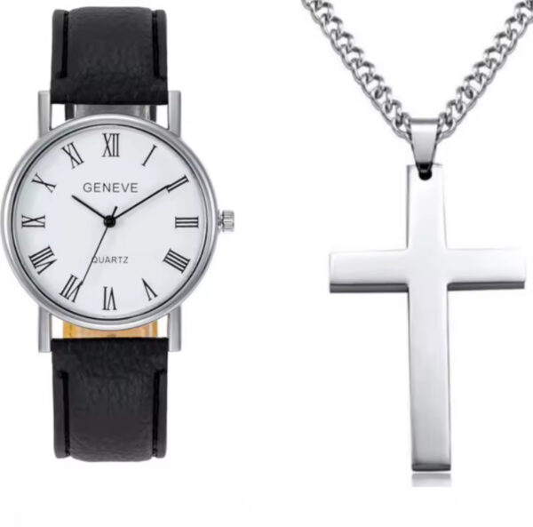 Men’s Watch and Crucifix Necklace available im different colors - Image 2