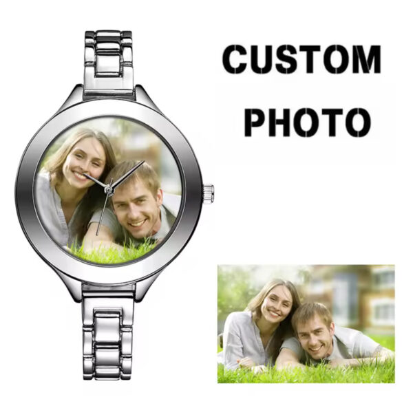 Customized Photo stainless steel female watch. Available in gold and silver - Image 2